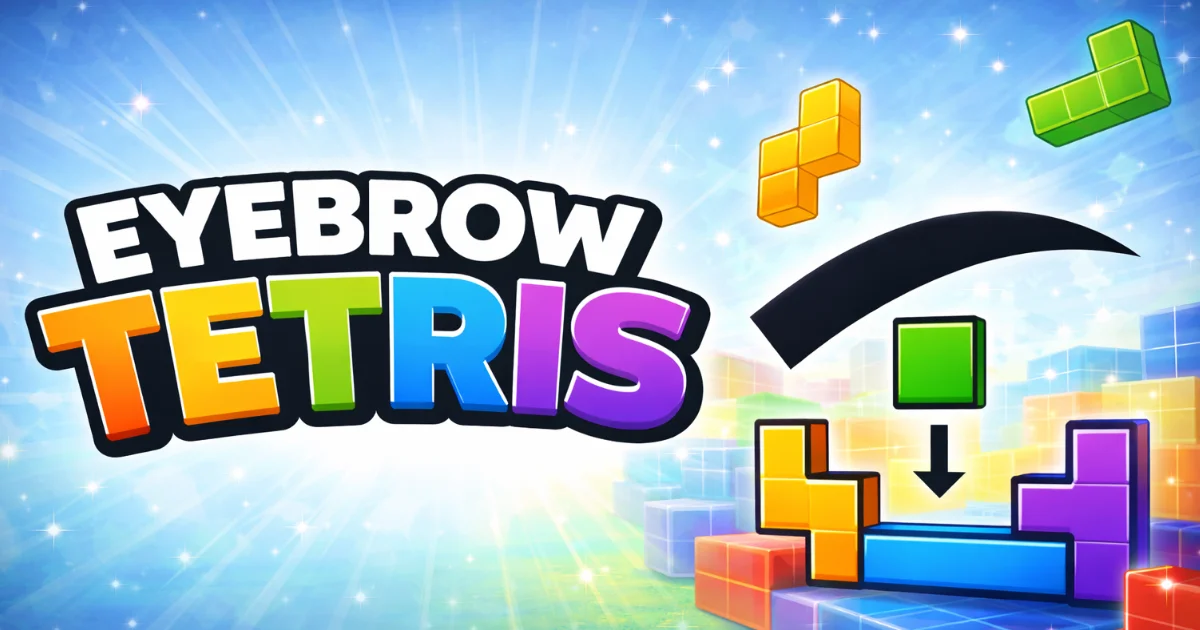 Eyebrow Tetris — face-controlled Tetris game screenshot